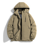 Men's Technical Quilted Parka with Hood, Thermo Insulation and Chest Zip Pocket Fashion Glam