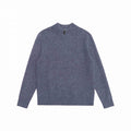 Men's textured knit sweater with half zip, stand-up collar and oversized silhouette Fashion Glam