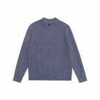 Men's textured knit sweater with half zip, stand-up collar and oversized silhouette Fashion Glam