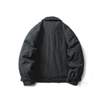 Men's Lightweight Oversized Field Jacket in Workwear Style with Shirt Collar and Button Closure Fashion Glam