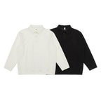 Unisex polo shirt knitted sweater with cable pattern, boxy cut and shirt collar Fashion Glam