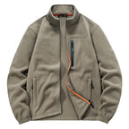 Men's Insulating Microfleece Functional Jacket with Waterproof Chest Pocket and Stand Collar Fashion Glam