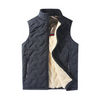 Men's quilted insulation vest with Sherpa lining, wind-resistant exterior and zippered pockets Fashion Glam