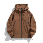 Men's Technical Wind and Water Repellent Hooded Jacket with Adjustable Hem Fashion Glam