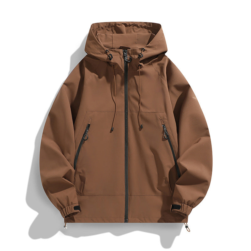 Men's Technical Wind and Water Repellent Hooded Jacket with Adjustable Hem Fashion Glam
