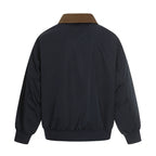 Men's Harrington jacket with corduroy collar, ribbed hem and discreet front zipper Fashion Glam