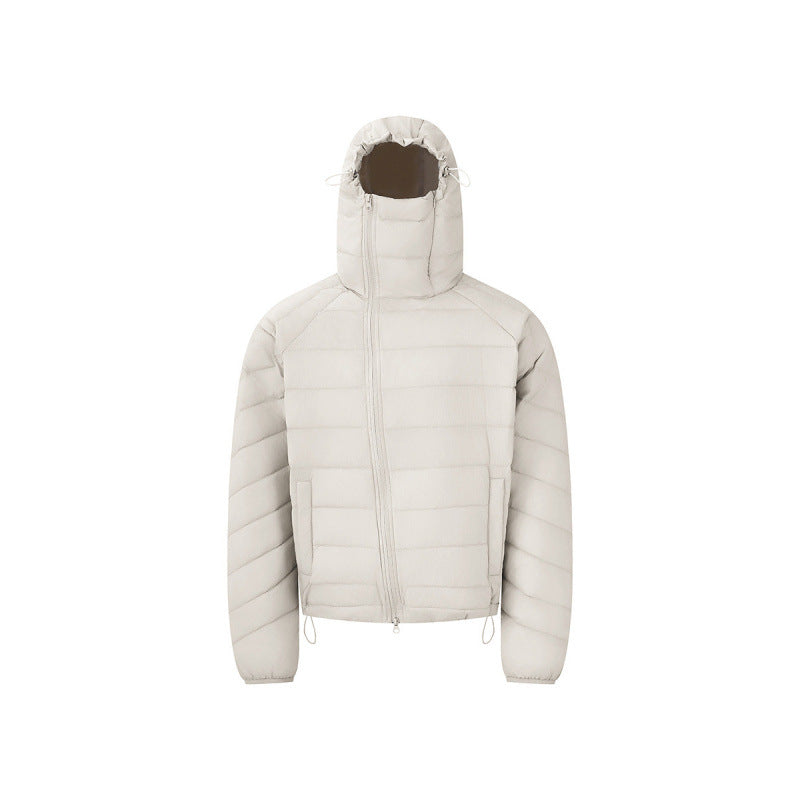 Unisex lightweight padded hooded jacket with thermo insulation, stand-up collar and concealed zipper Fashion Glam