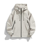 Men's Technical Wind and Water Repellent Hooded Jacket with Adjustable Hem Fashion Glam