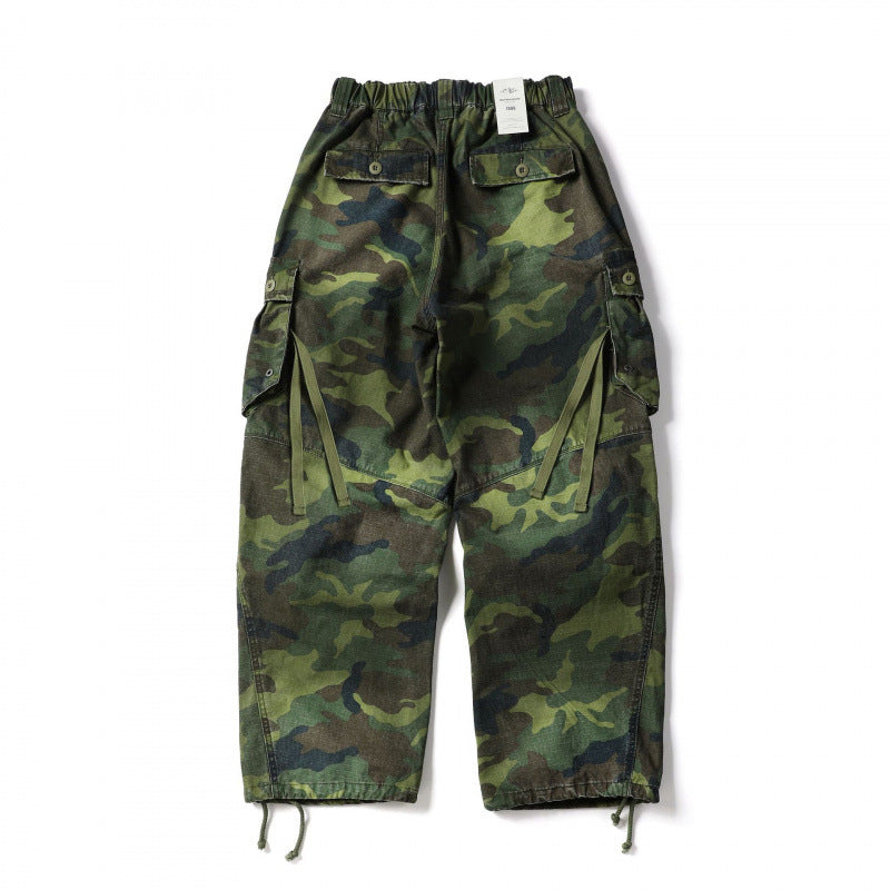Unisex locker cut cargo pants with banana appliqué, large patch pockets and adjustable hem Fashion Glam