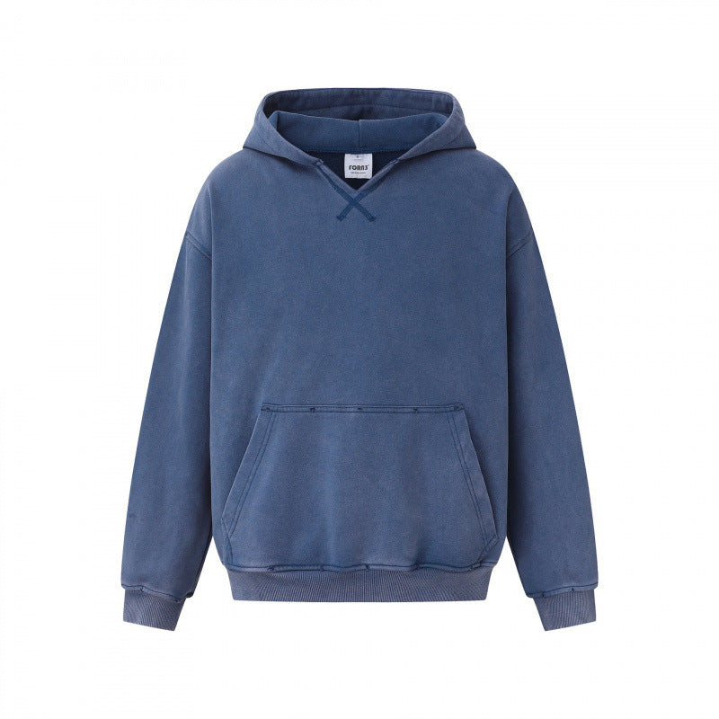 Unisex Oversize Hoodie made of French Terry with kangaroo pocket and light vintage wash Fashion Glam