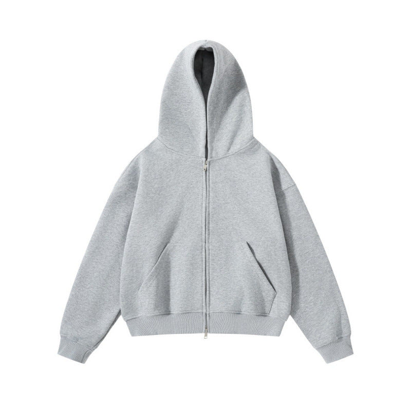 Unisex Oversize Hoodie with full zip and kangaroo pockets made of cotton fleece Fashion Glam