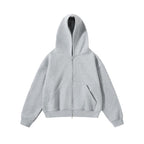 Unisex Oversize Hoodie with full zip and kangaroo pockets made of cotton fleece Fashion Glam