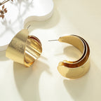 Women's Hanging Earrings in Elegant Wave Pattern Fashion Glam