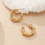 Women High-Quality Earrings with Braided Design Fashion Glam