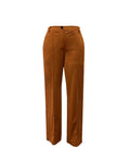 Women high-waisted straight-cut suit trousers with crease Fashion Glam