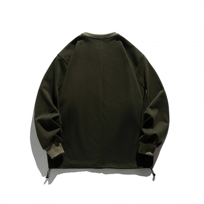Unisex Structured Oversize Sweatshirt with Drawstring Hem and Raglan Sleeves Fashion Glam