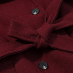 Women's Long Oversized Wool Blend Trench Coat with Wide Lapels and Adjustable Sleeve Straps Fashion Glam