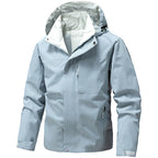 Men's water and windproof functional outdoor jacket with hood, breathable mesh lining and concealed front zip Fashion Glam