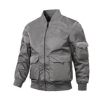 Men's bomber jacket in utility style with wind-resistant shell, multiple pockets and ribbed cuffs Fashion Glam