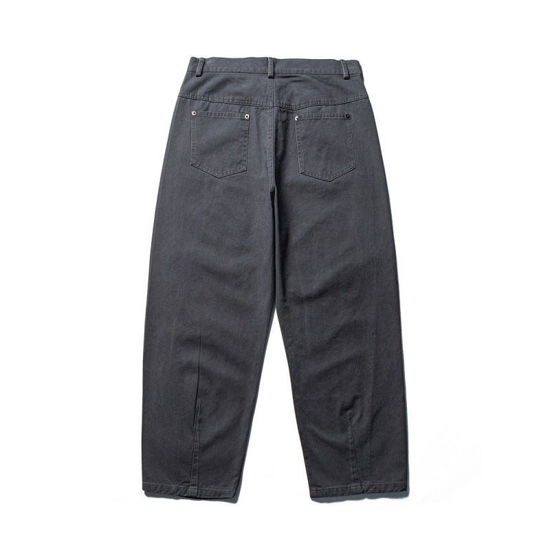 Men's tapered twill pants with high waist and five pockets Fashion Glam