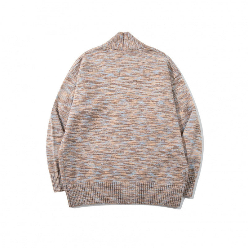 Unisex Boxy Knit Cardigan with Asymmetric Button Placket and Wide Ribbed Hem Fashion Glam