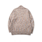 Unisex Boxy Knit Cardigan with Asymmetric Button Placket and Wide Ribbed Hem Fashion Glam