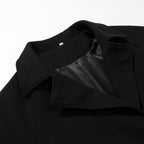 Ladies long coat in a minimalist cocoon cut made of a wool blend with double-breasted button placket Fashion Glam