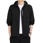Men's Ultralight Hooded Shell Jacket in Urban Minimal Style with Windproof Membrane and Zipper Pockets Fashion Glam