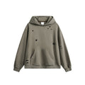 Unisex Oversize Hoodie with Distressed Details, Kangaroo Pocket and Ribbed Cuffs Fashion Glam