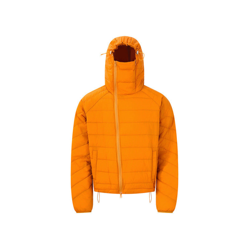 Unisex lightweight padded hooded jacket with thermo insulation, stand-up collar and concealed zipper Fashion Glam