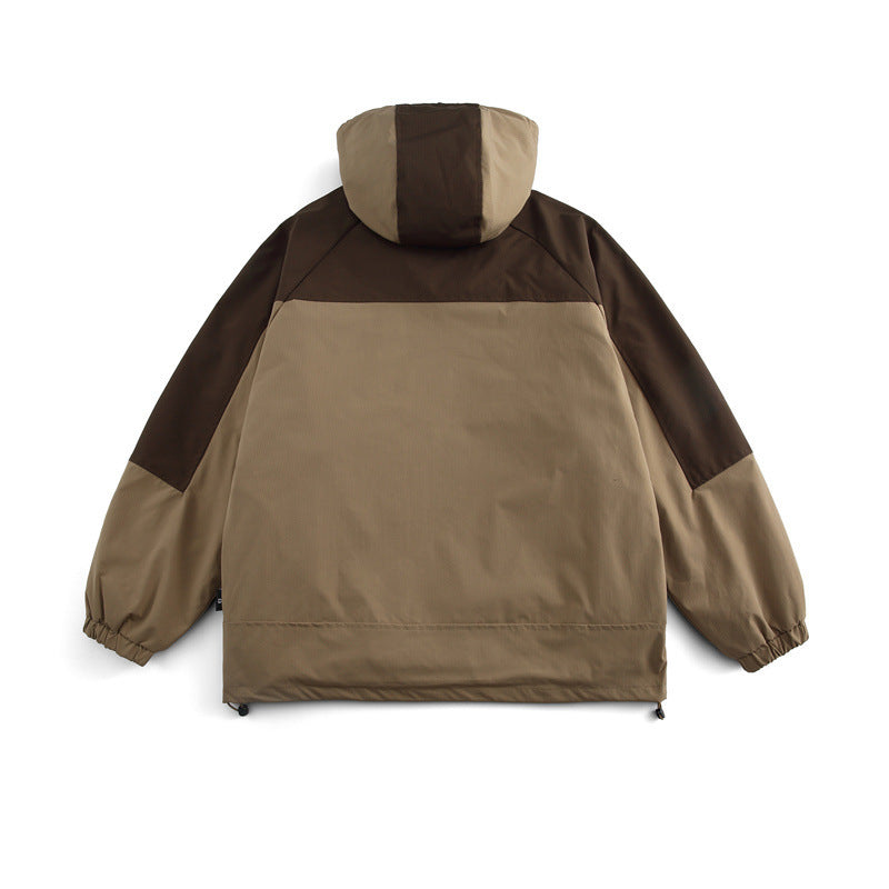 Unisex Boxy-Technical Hooded Jacket with Raglan Sleeves, Water-Repellent Shell and Drawstring Hem Fashion Glam