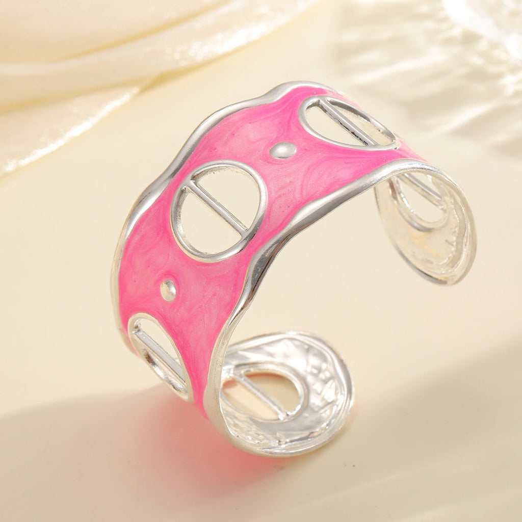 Women Open Bangle with Modern, Transparent Design Fashion Glam