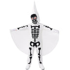 Women's skeleton costume with cloak and gloves Fashion Glam