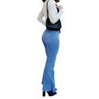 Women Denim Corset Top with Shaped Cups and Fine Spaghetti Straps Fashion Glam