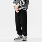 Men's wide-cut fleece jogging pants with elastic cuffs and side pockets Fashion Glam