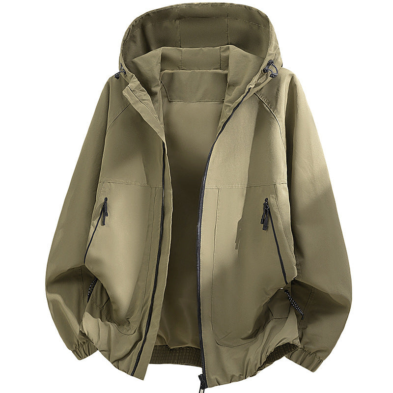 Men's technical hooded softshell jacket with adjustable hood and utility pockets Fashion Glam