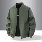 Men's lightweight urban military bomber jacket with elastic waistband, zipper, and side pockets Fashion Glam