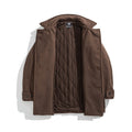 Men's wool coat with quilted thermo inner side and lapel collar Fashion Glam