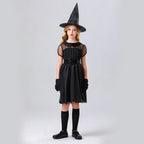 Girl Witch Costume with Tulle Skirt and Accessories Fashion Glam
