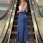 Women's overalls in wide-leg design with a relaxed fit, adjustable straps, and functional pockets Fashion Glam