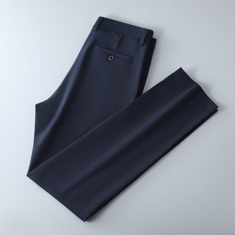 Men's slim-fit suit trousers made of stretch twill with straight leg Fashion Glam
