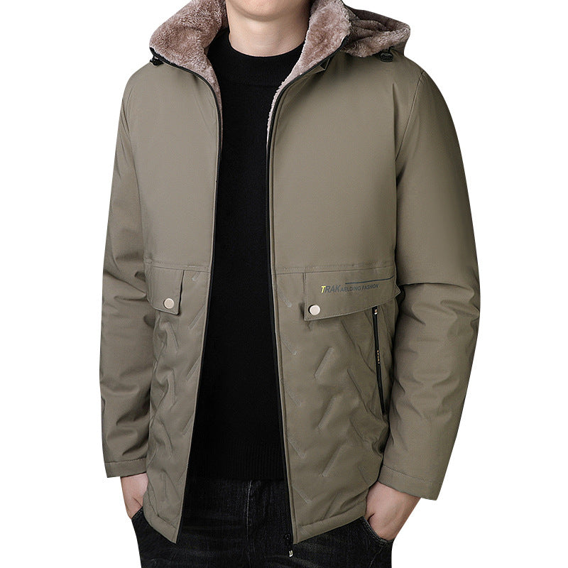Men's Thermal Parka with Teddy Lining and Hood Fashion Glam