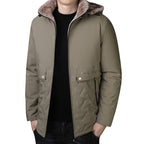 Men's Thermal Parka with Teddy Lining and Hood Fashion Glam
