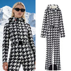 Ladies Hooded Overall with Belt, Zipper and Flared Leg Fashion Glam