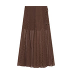 Women's wrap midi skirt made of flowing viscose look with polka dot print Fashion Glam