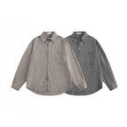 [Unisex Oversize Shirt Jacket in Boxy Cut with Chest Pocket Fashion Glam] Fashion Glam