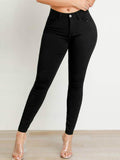 Ladies high-waisted skinny jeans with stretch and figure-flattering cut Fashion Glam