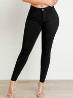 Ladies high-waisted skinny jeans with stretch and figure-flattering cut Fashion Glam