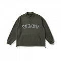 Unisex Oversize Sweatshirt with Henley button placket, kangaroo pocket and drawstring hem Fashion Glam