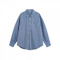 Unisex Oversize Check Shirt with Shirt Collar, Breast Pocket and Rounded Hem Fashion Glam
